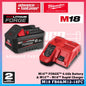 MILWAUKEE M18 Batteries & Charger 3.0Ah 5.0Ah 6.0Ah 8.0Ah 12.0Ah RED-LITHIUM-ION & FORGE Battery