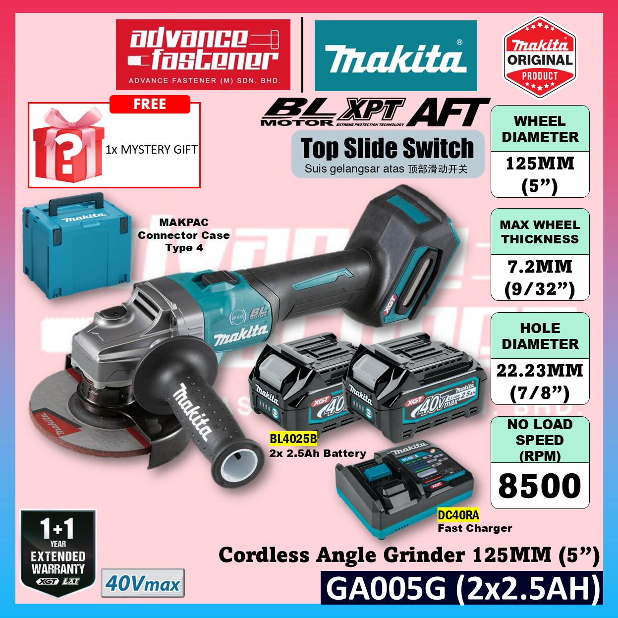 MAKITA GA005GM201 / GA005GZ 40V Cordless Angle Grinder 125MM ( 5" ) ( Top Slide Swtich )
