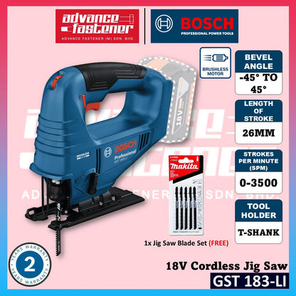 BOSCH GST 183-LI 18V Cordless Jigsaw