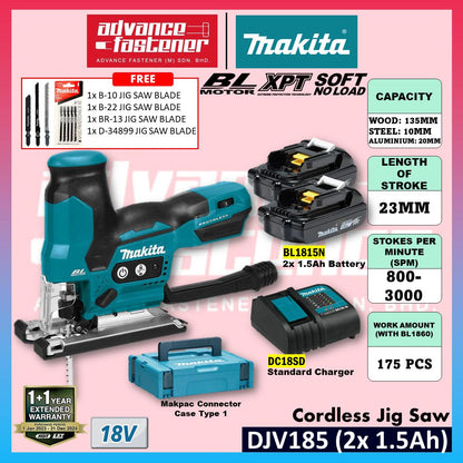 Makita DJV185 / DJV185Z 18V Cordless Jig Saw