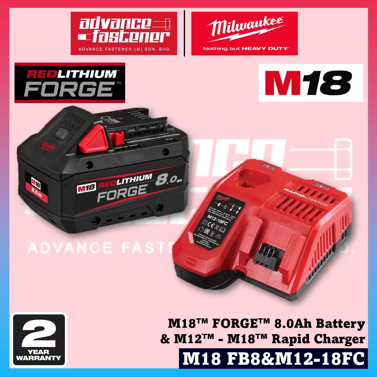 MILWAUKEE M18 Batteries & Charger 3.0Ah 5.0Ah 6.0Ah 8.0Ah 12.0Ah RED-LITHIUM-ION & FORGE Battery