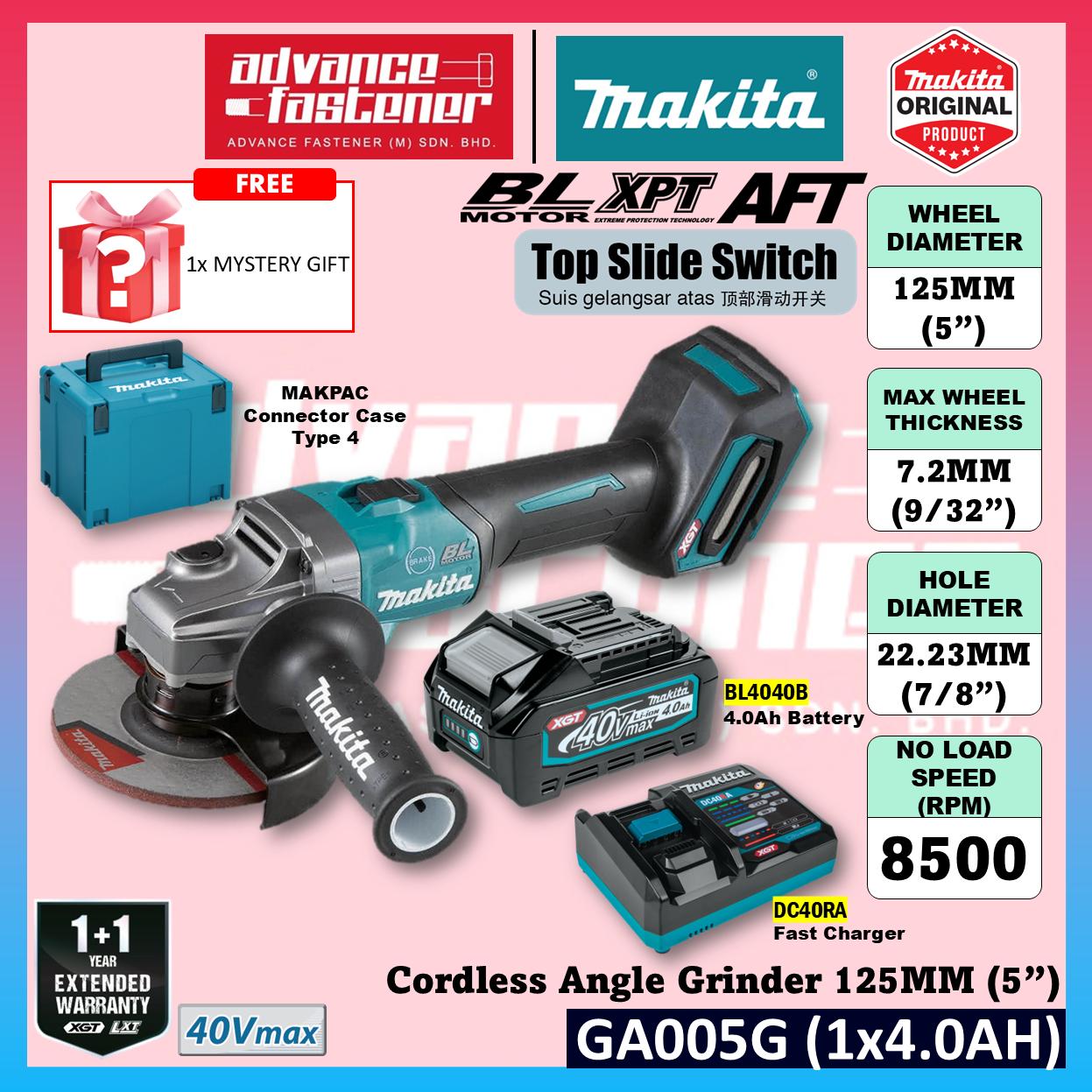 MAKITA GA005GM201 / GA005GZ 40V Cordless Angle Grinder 125MM ( 5" ) ( Top Slide Swtich )