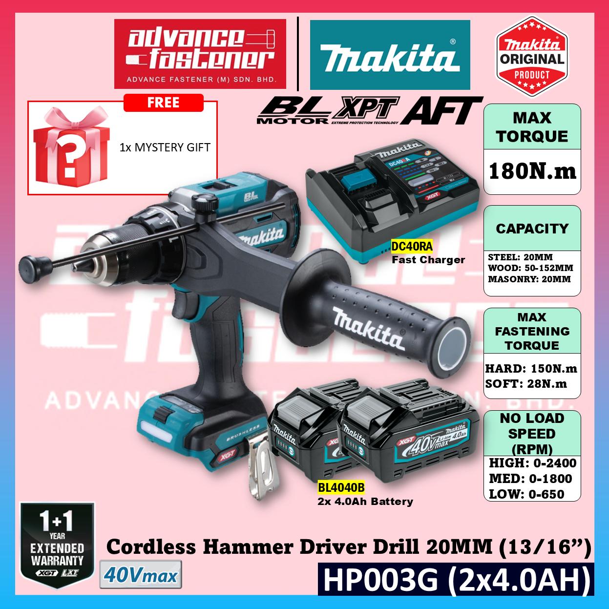 Makita HP003G / HP003GZ 40Vmax Cordless Hammer Driver Drill 20MM (13/16") (Brushless)