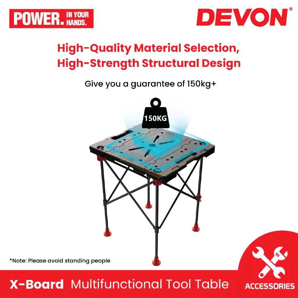 DEVON 8002200044 X-Board Multifunctional Portable Work Table 61 x 71 x 81 cm