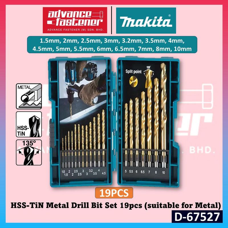 MAKITA D-67527 / D-72833 / D-72855 / D-71962 / D-72877 / D-72861 HSS-TIN Drill & Screw Bit Set ( WOOD / METAL / MASONRY) E-06638  Screw Bit C & E-form Impact Black Assortment (35pcs)