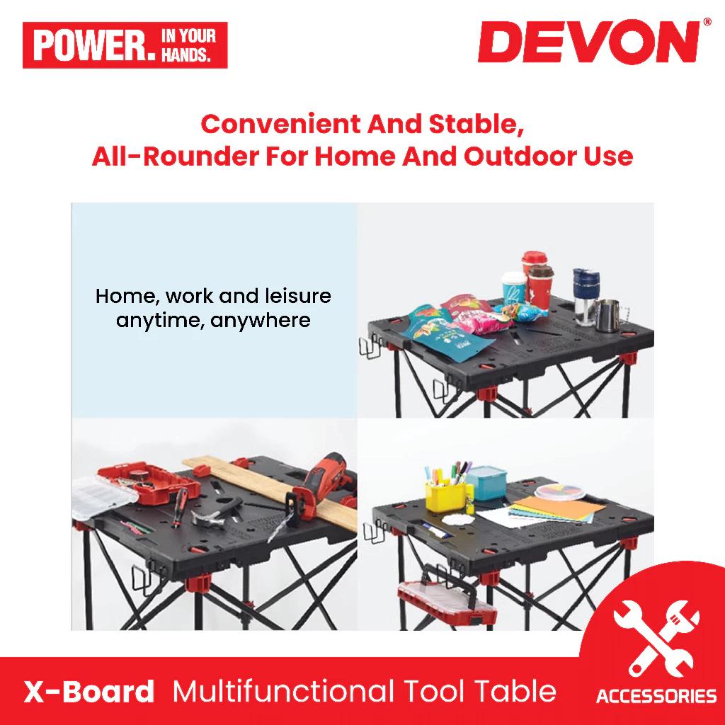 DEVON 8002200044 X-Board Multifunctional Portable Work Table 61 x 71 x 81 cm