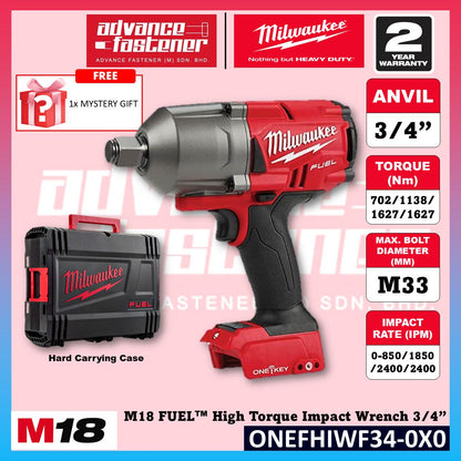 Milwaukee ONEFHIWF34-502X / ONEFHIWF34-0X0 M18 FUEL High Torque Impact Wrench 3/4"