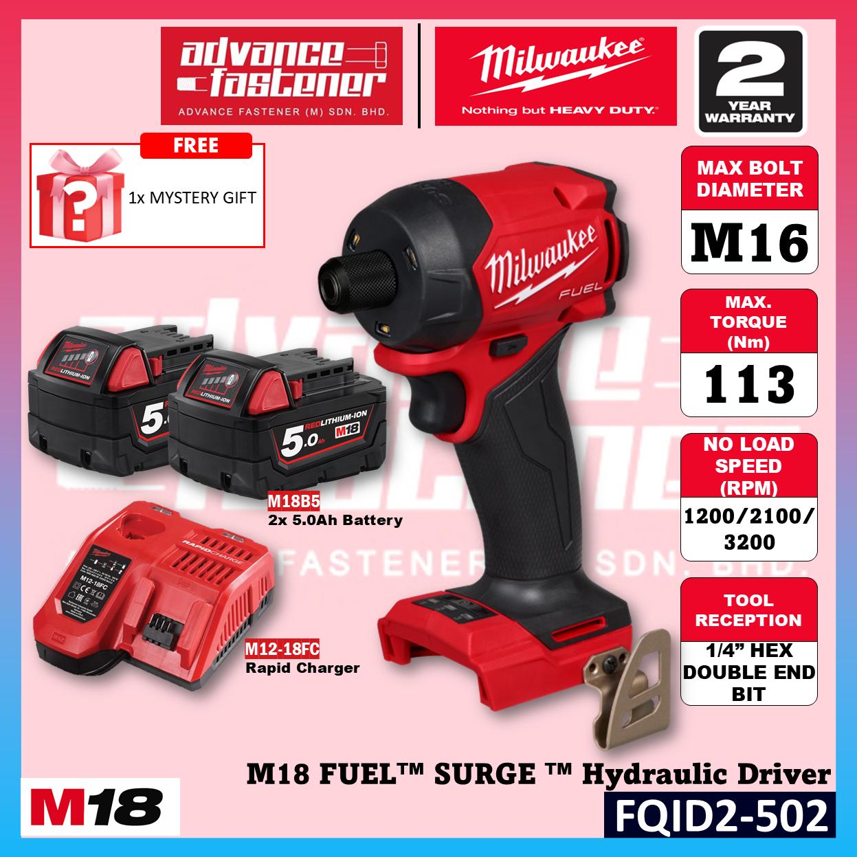 Milwaukee FQID2-502 / FQID2-0 M18 FUEL SURGE Hydraulic Driver Impact Driver 1/4" Hex 113N.m
