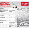 Milwaukee RM2688 Switch Tank System ( BPFPH-0 Switch Tank Powered Base + BPFP-CST Switch Tank 15L Chemical Sprayer )