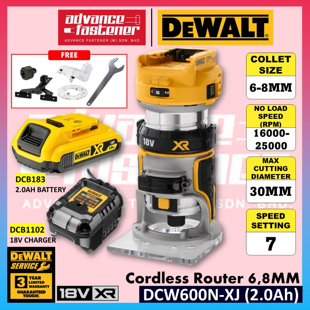 DeWalt DCW600N-XJ 18V XR Cordless Router 6MM , 8MM