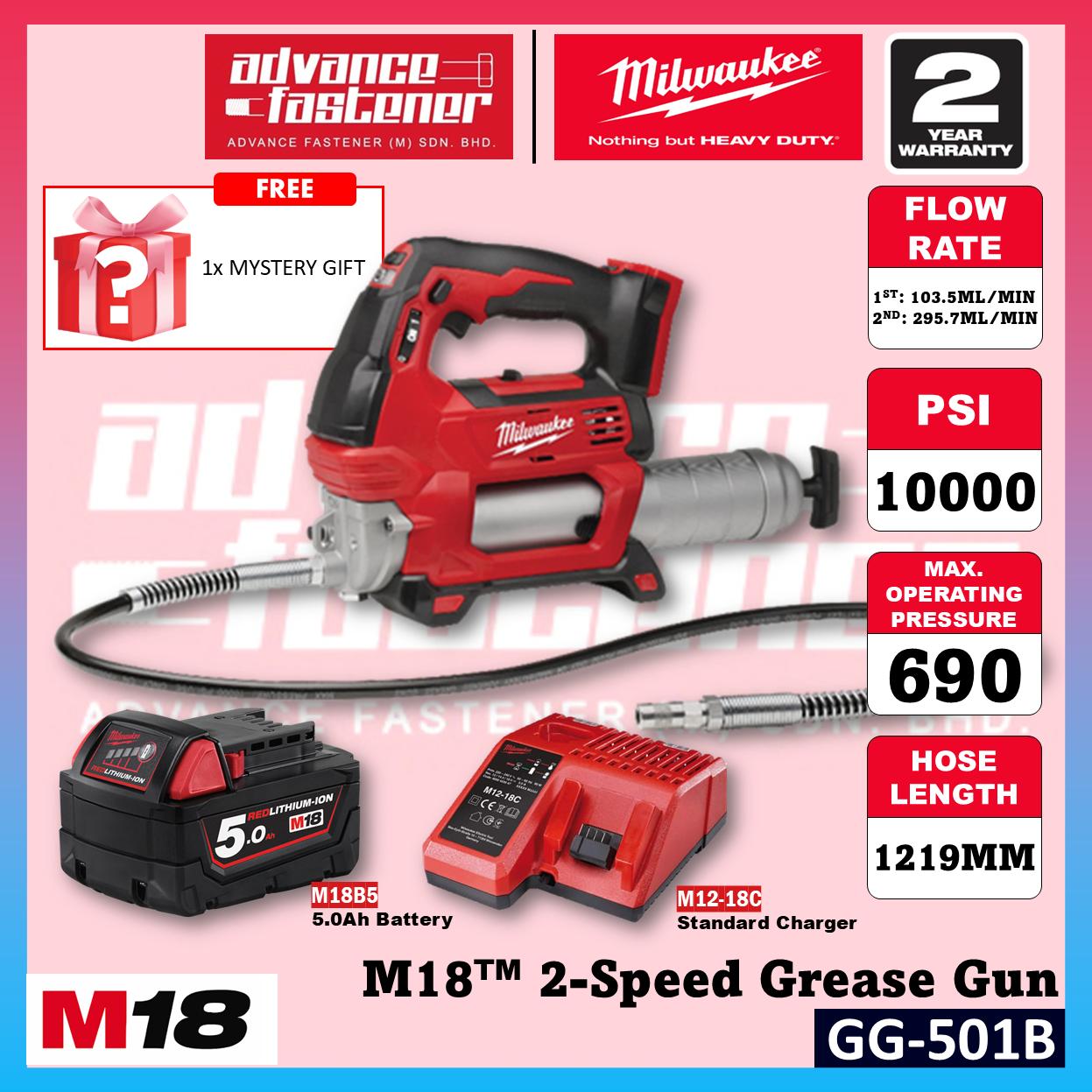 Milwaukee GG-501B / GG-0 M18 2-Speed Grease Gun 10,000 PSI
