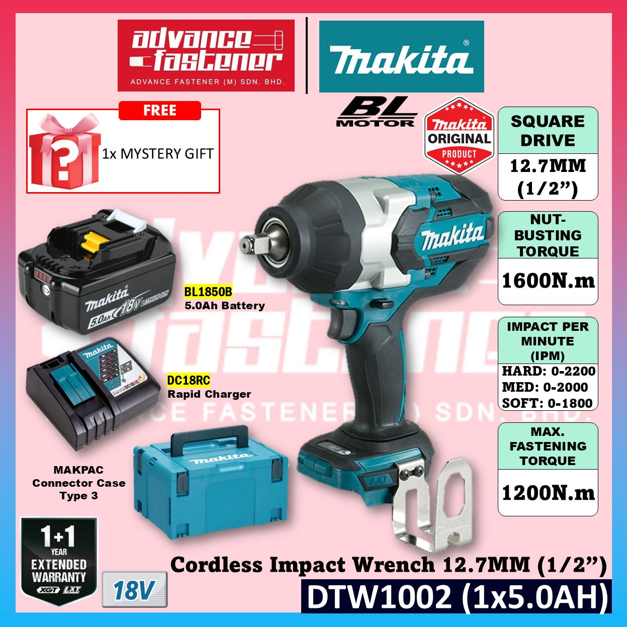 Makita DTW1002JX2 / DTW1002JX3 / DTW1002JX4 / DTW1002RFJ / DTW1002ZX2 18V Cordless Impact Wrench 12.7MM (1/2")