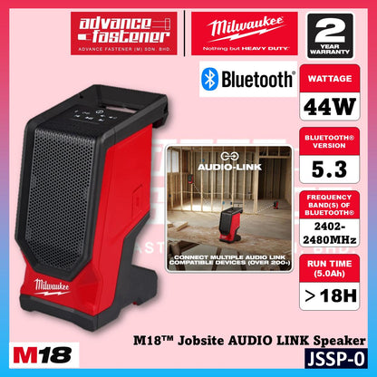 Milwaukee M18 Jobsite Speaker Duo Kit JSSP-0 M18 Jobsite AUDIO LINK Speaker