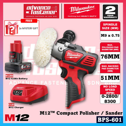 Milwaukee BPS-401 / BPS-0 M12 Compact Polisher / Sander