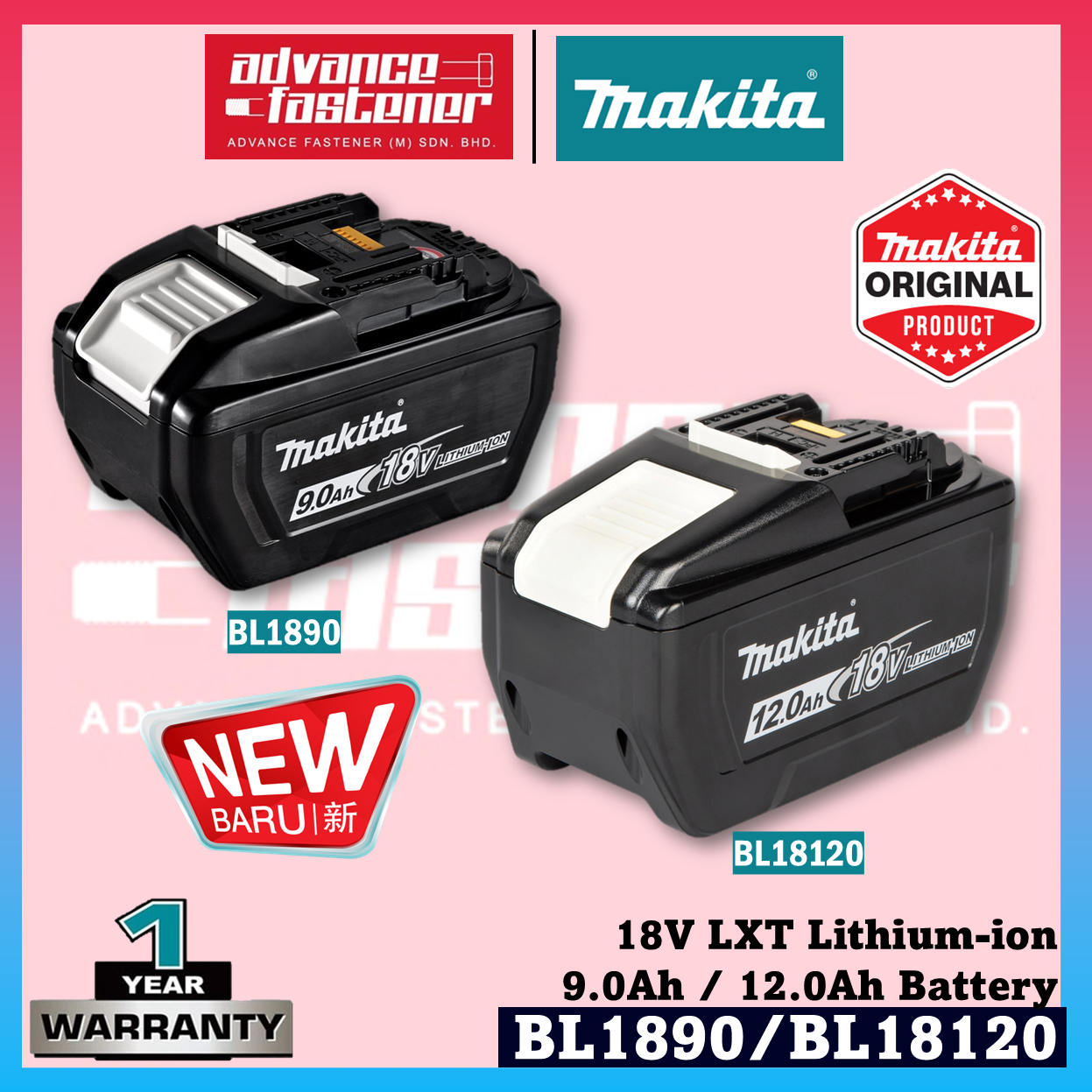 Makita 18V LXT Lithium-Ion Battery & Charger 2.0Ah–12.0Ah Original