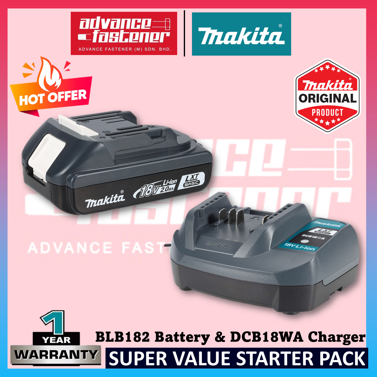 Makita 18V LXT Lithium-Ion Battery & Charger 2.0Ah–12.0Ah Original