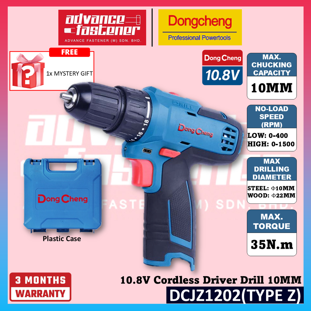 🔥CNY OFFER🔥 DONG CHENG DCJZ1202i / DCJZ1202 12Vmax / 10.8V Cordless Driver Drill / Impact Drill Combo Set ( TYPE E / TD )