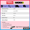 WORX WU800S 720W Corded Angle Grinder 100MM (4