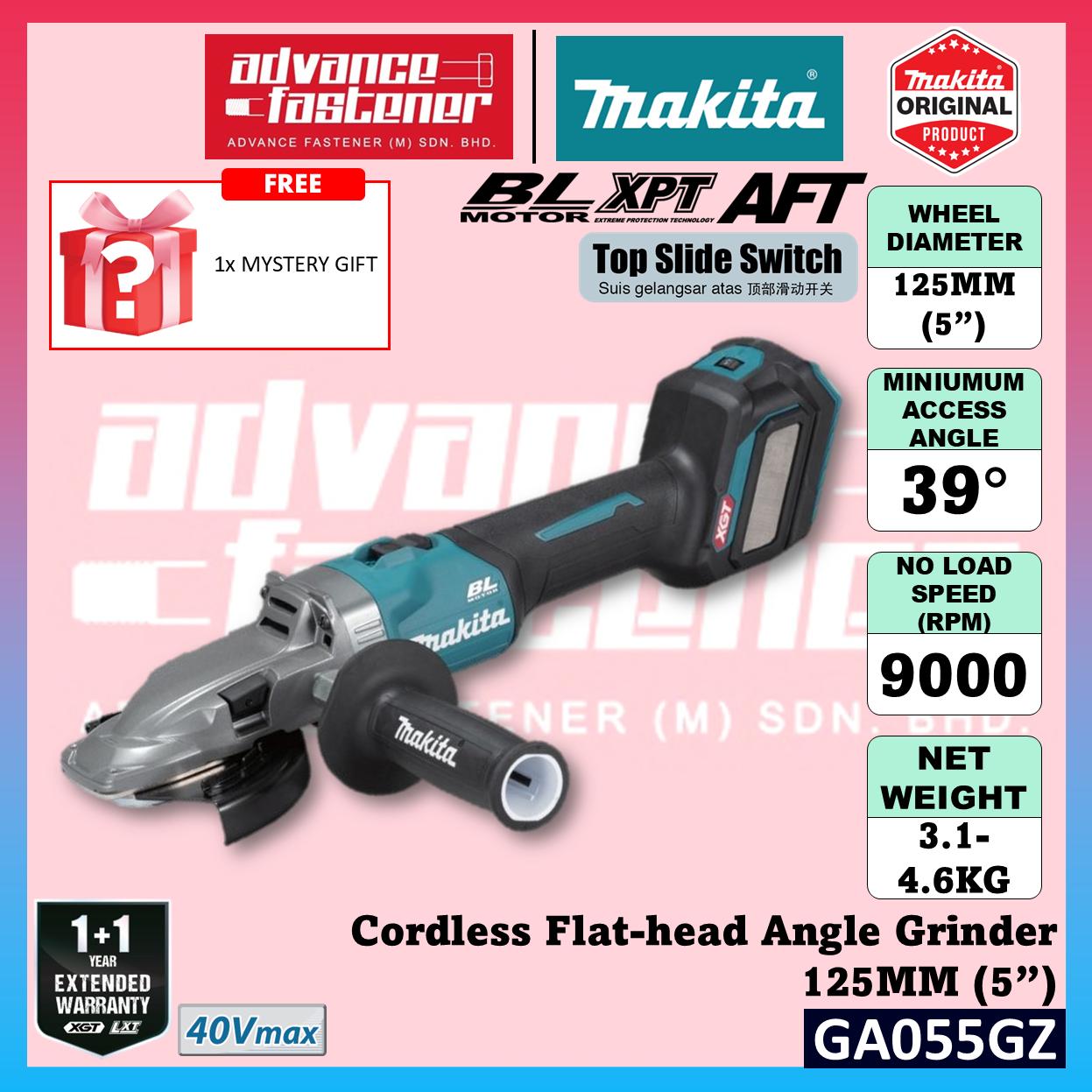 Makita GA055GZ 40Vmax Cordless Flat-head Angle Grinder 125MM (5") ( Top Slide Switch )