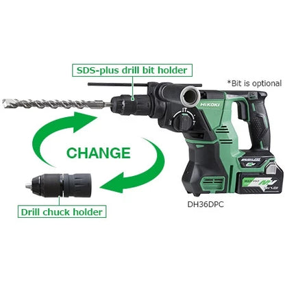 HIKOKI DH36DPA MULTI VOLT 36V Brushless Rotary Hammer