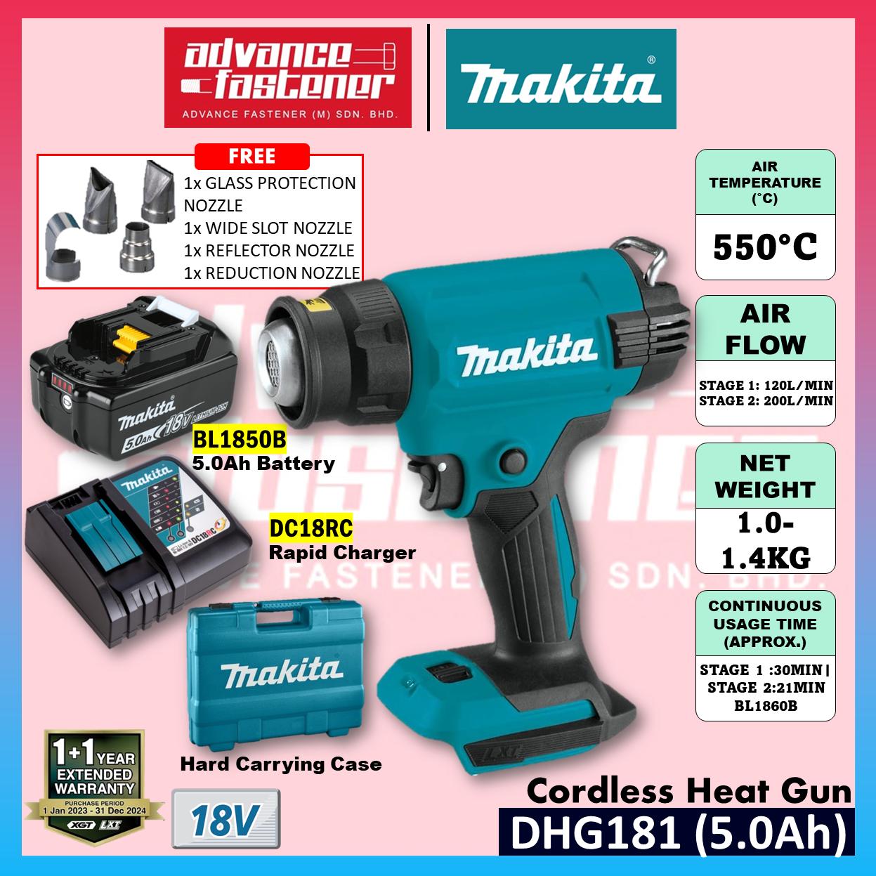 Makita DHG181 / DHG181ZK 18V Cordless Heat Gun