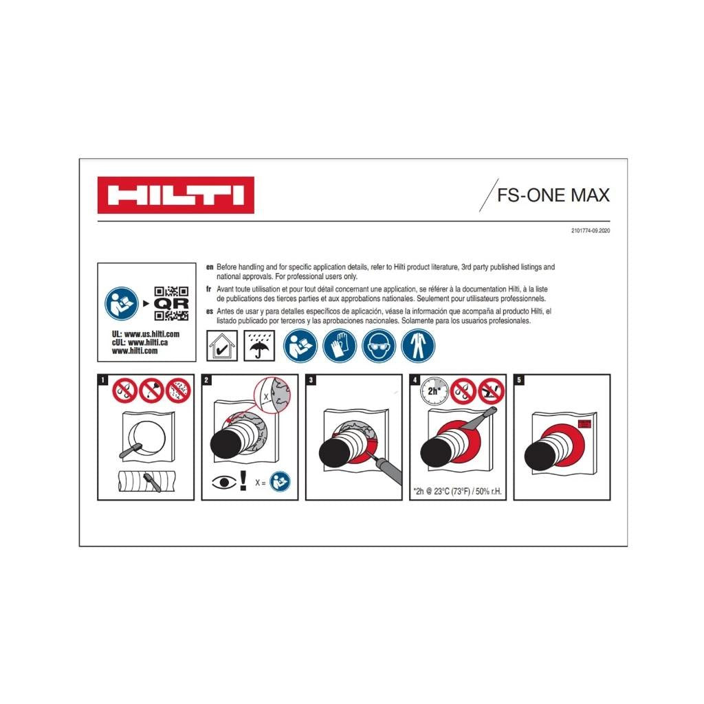Hilti FS-ONE MAX Firestop Intumescent Sealant 300ml (Small Bottle) 【 Firestop sealants 】
