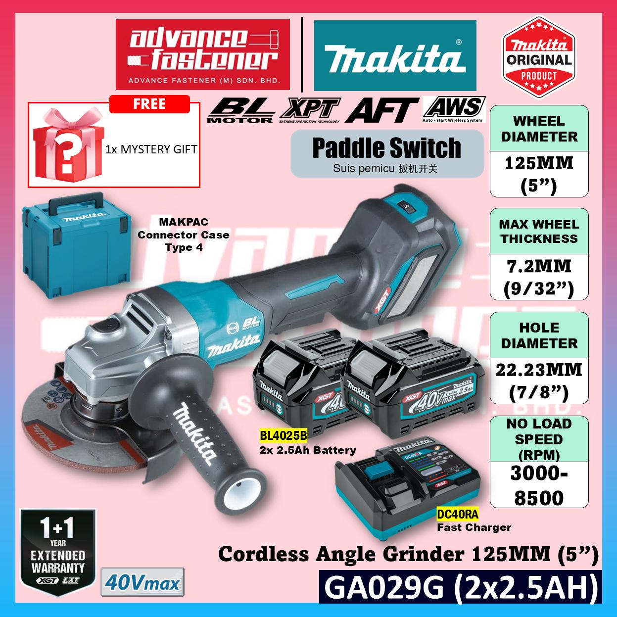 MAKITA GA029GZK 40V Cordless Angle Grinder 125MM ( 5" ) ( Paddle Switch )