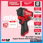 Milwaukee FIW2F12-251B / FIW2F12-0 M12 FUEL Compact Impact Wrench with Friction Ring 1/2" 745N.m