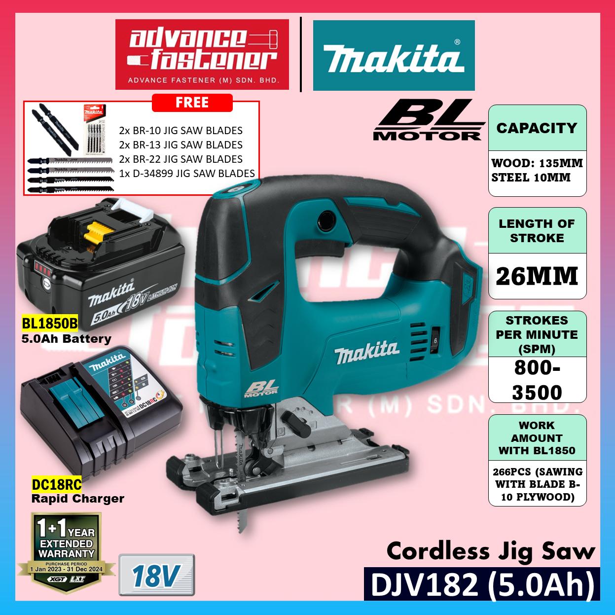 Makita DJV182RME / DJV182RFE / DJV182Z 18V Cordless Jig Saw