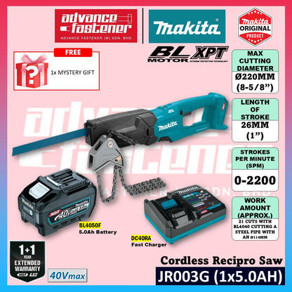 Makita JR003 / JR003GZ 40Vmax Cordless Recipro Saw Reciprocating Saw
