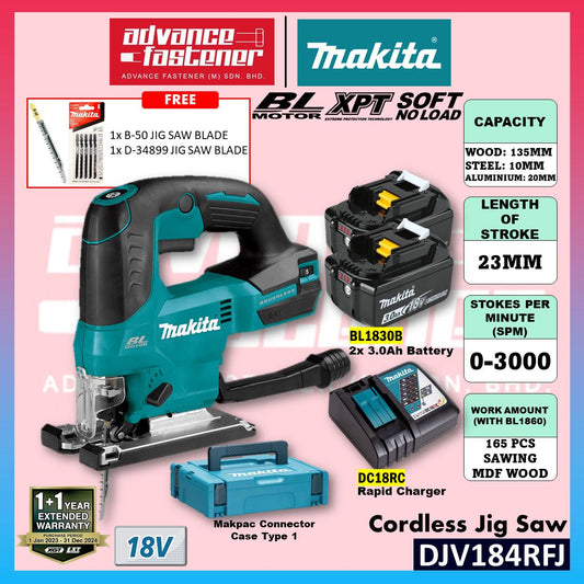 MAKITA DJV184RFJ / DJV184Z 18V Cordless Jig Saw