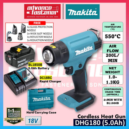 MAKITA DHG180ZK / DHG180 18V Cordless Heat Gun