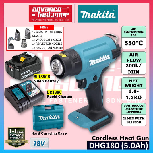 MAKITA DHG180ZK / DHG180 18V Cordless Heat Gun