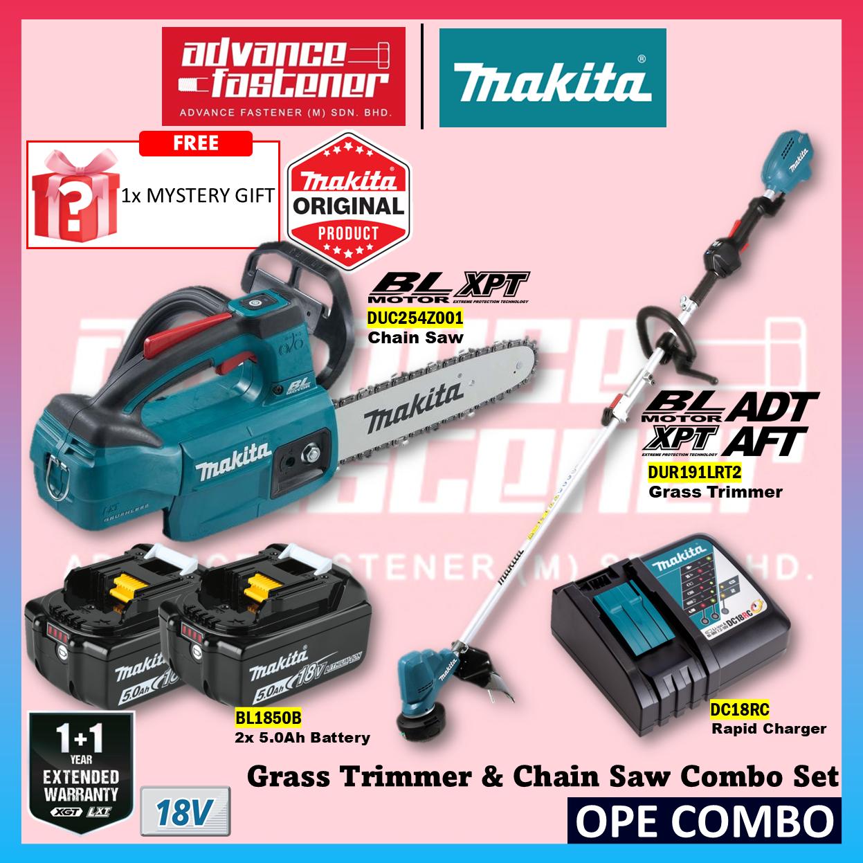 MAKITA DUC254 / DUC254Z001 / DUR191LRT2 18V Cordless Chain Saw 250MM (10") / Grass Trimmer