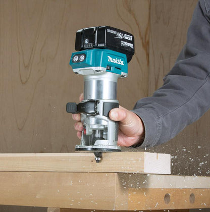 Makita DRT50ZJX9 / DRT50Z 18V Cordless Trimmer Router 6MM (1/4") , 8MM (3/8") | Mesin Trimmer Kayu