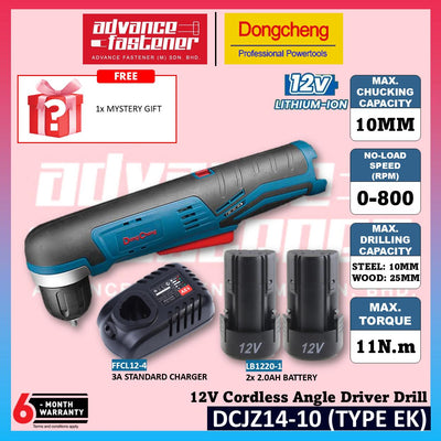 DONG CHENG DCJZ14-10 12V Cordless Angle Driver Drill ( TYPE EK / Z )