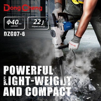 Dong Cheng DZG07-6 Corded Electric Percussion Hammer / Demolition Hammer 22J 1600W