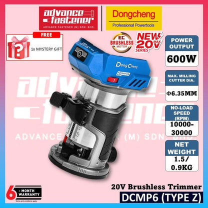 DONG CHENG DCKIT49BK 20V Brushless Cordless Combo Set ( DCMP6 Trimmer / Router + DCJZ2060I Driver / Hammer Drill )