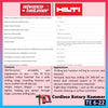 Hilti TE 6-22 Cordless Rotary Hammer