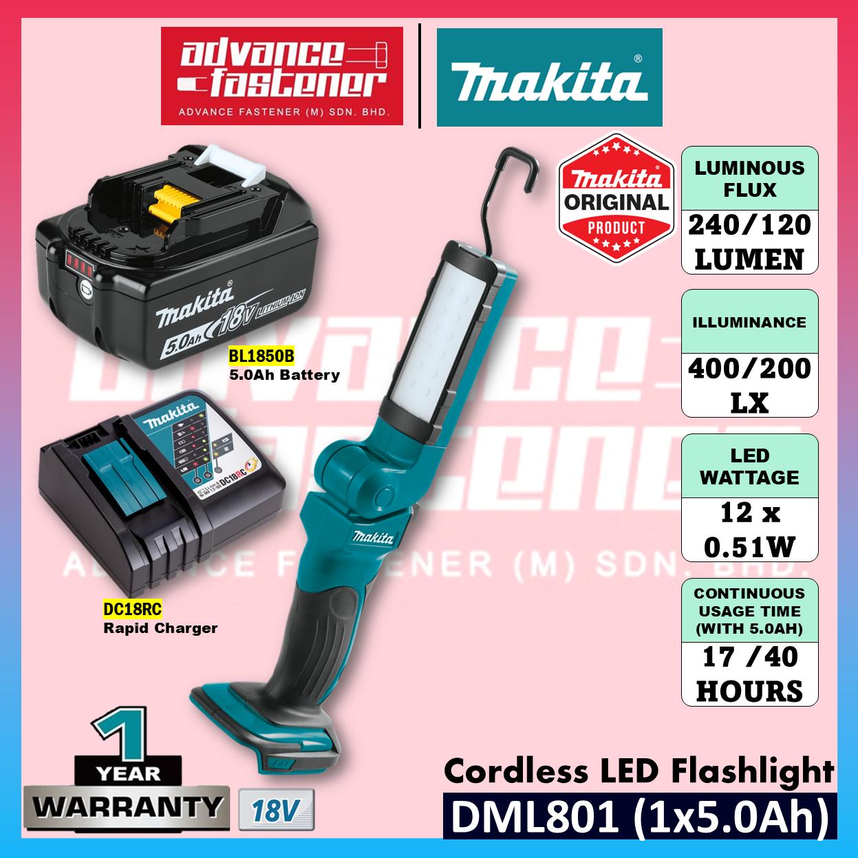 Makita DML801 / DEADML801 18V Cordless LED Flashlight