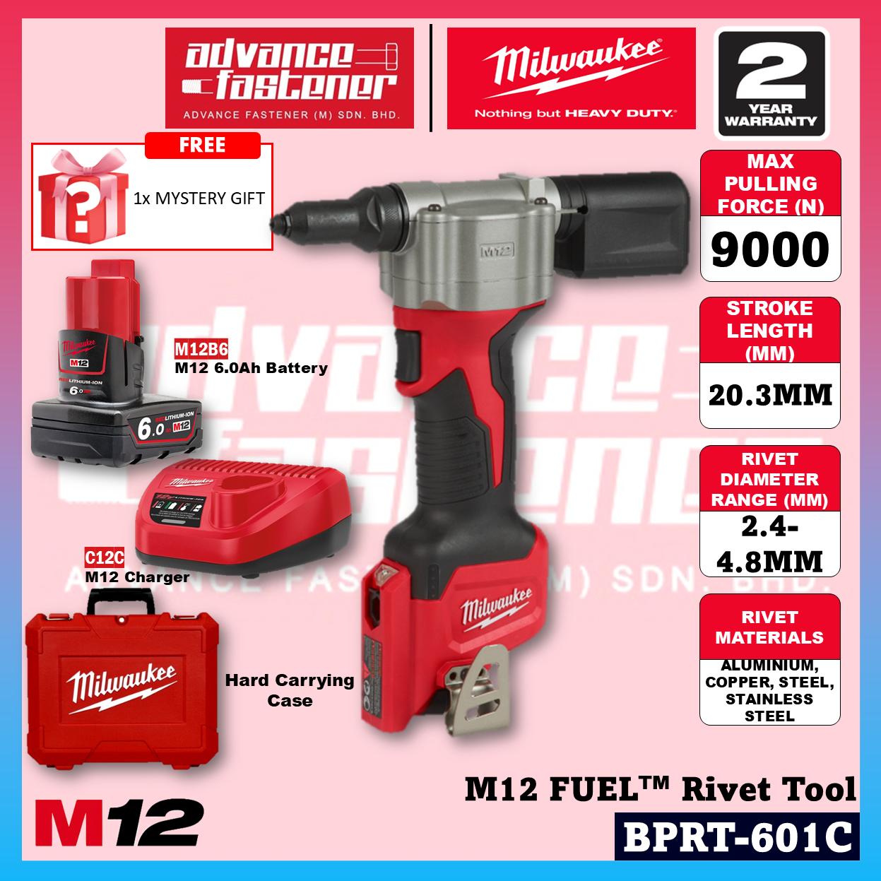 Ready Stock | Original Milwaukee BPRT-201C / BPRT-0C M12 Rivet Tool