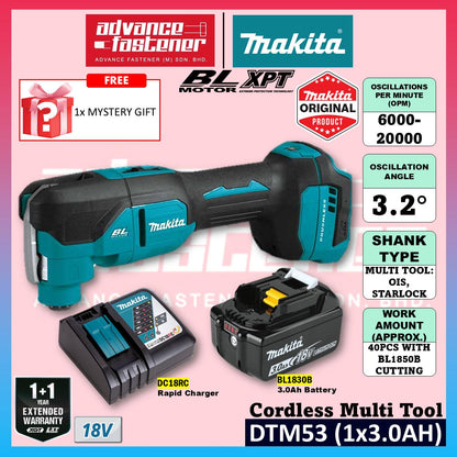 MAKITA DTM53RTJX1 / DTM53Z 18V Cordless Multi Tool