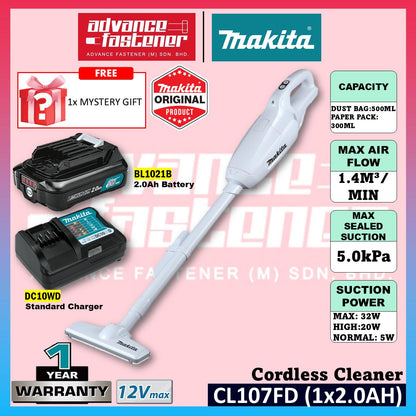 **Special Offer** MAKITA CL107FDWYW / CL107FDZW 12Vmax Cordless Vacuum Cleaner ( CL107 )