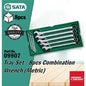 SATA Hand Tools 09907 Tray Set - 8 pcs Full Polish Combination Wrench (Metric)