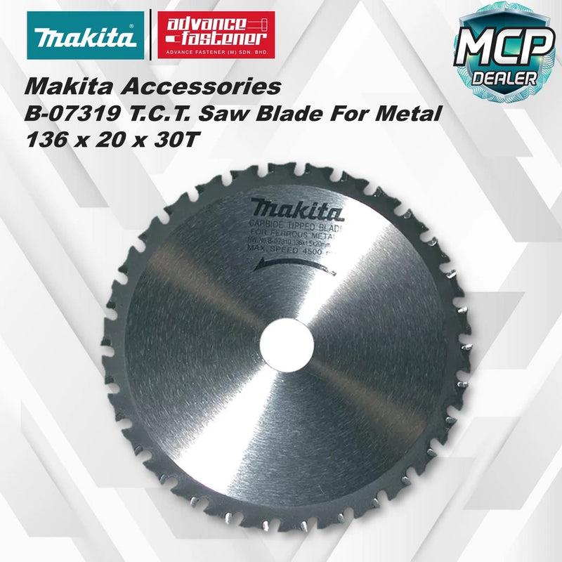 Makita Accessories B-07319 T.C.T. Circular Saw Blade For Metal 136 x 20 x 30T (5
