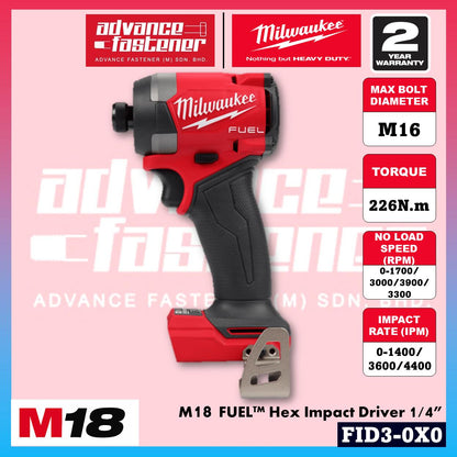 Milwaukee M18 CHIP & GRIND KIT ( FHX M18 FUEL Gen II Rotary Hammer / FID3 M18 FUEL Gen IV Impact Driver / FPD3 M18 FUEL Gen IV Driver Drill / FSAG100XB M18 FUEL Gen II Braking Grinder )