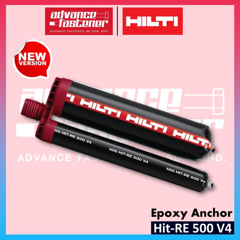 Hilti HIT-RE 500 V4 / HIT-HY 200-R V3 / HIT-RE 100 Epoxy Anchor / Adhesive Anchor 500ML