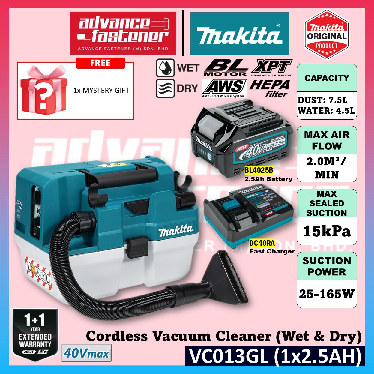 Makita VC013GL / VC013GLZ 40Vmax Cordless Vacuum Cleaner ( Wet & Dry )