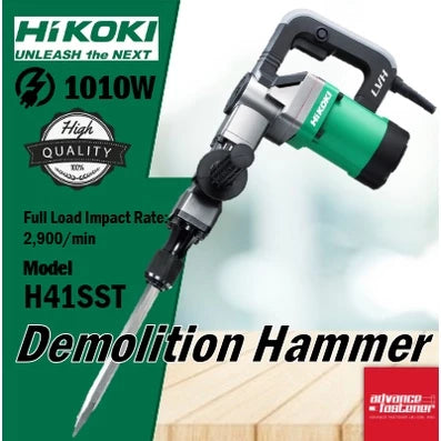 HIKOKI H41SST Demolition Hammer 1050W ( Free SDS-Max Drill Bits ) **READY STOCK & 1 YEAR WARRANTY**