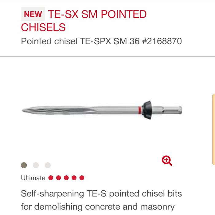 HILTI TE-SPX SM / TE-SX SM Point Chisel 36 360MM